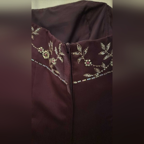 Embroidered Purple Satin Camisole By Impressions Xs - Picture 3 of 12